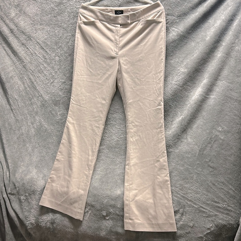 White House Black Market The Slim Flare Pants Beige - Size 10